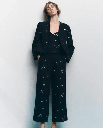 Printed shirt with trousers