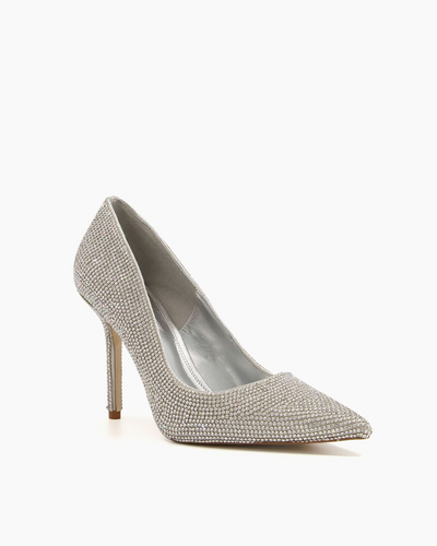 Dune London Crystal-And-Carved Stiletto Heel Court Shoes